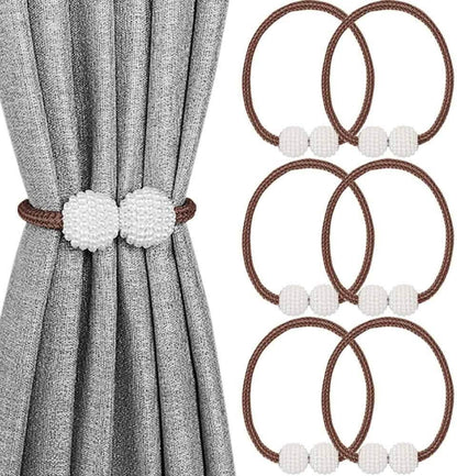 6-Pack: Magnetic Curtain Tiebacks, Decorative Curtain Holdbacks