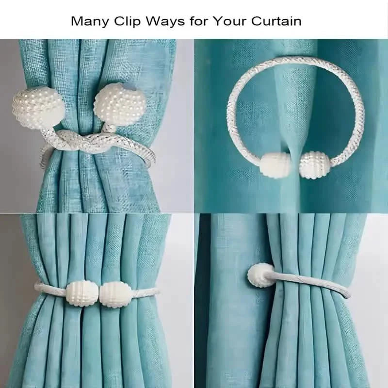 6-Pack: Magnetic Curtain Tiebacks, Decorative Curtain Holdbacks
