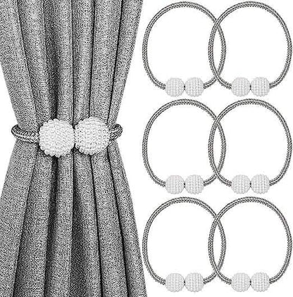 6-Pack: Magnetic Curtain Tiebacks, Decorative Curtain Holdbacks