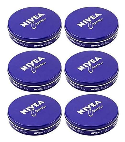 6-Pack: Nivea Cream Creme 2oz/60ml Body Face Skin Hand Cream Moisturizer