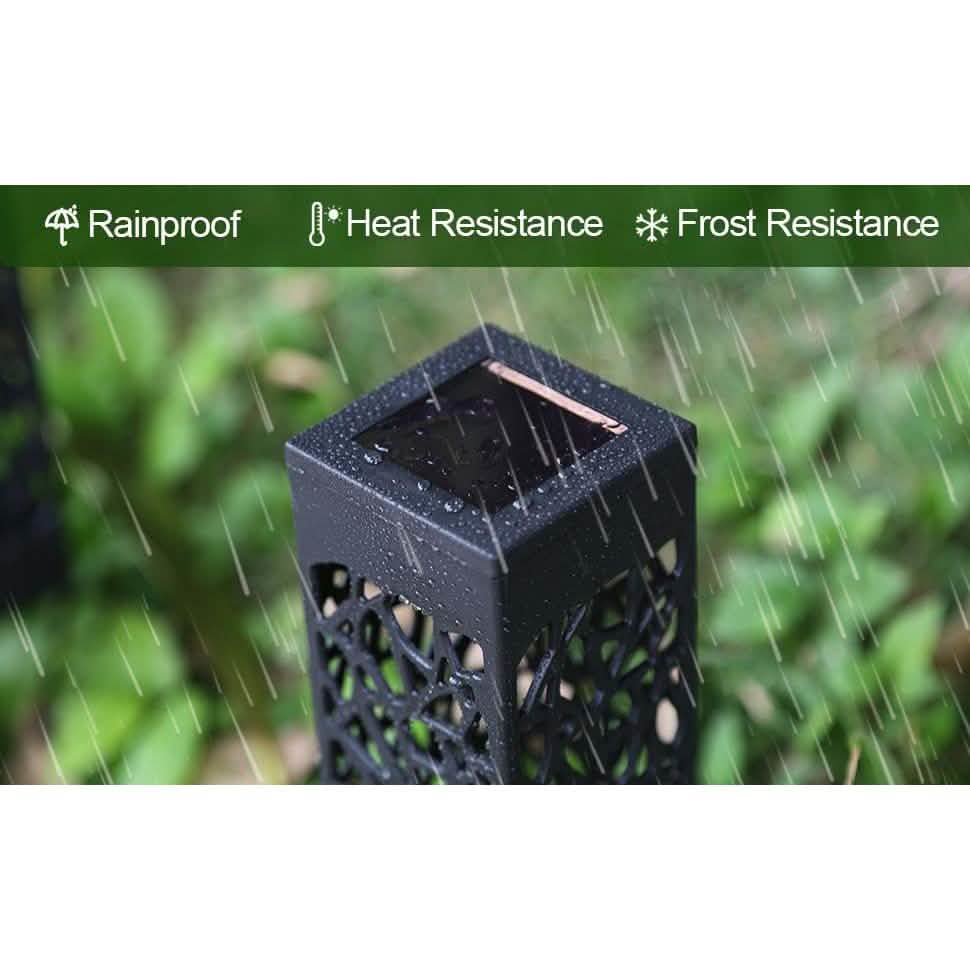 6-Pack: Outdoor Solar Light Powered Garden Pathway Lights Waterproof Hollow with Ground Spike