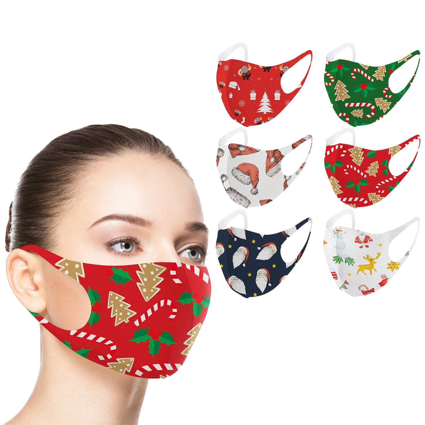 6-Pack: Reusable Holiday-Themed Face Masks