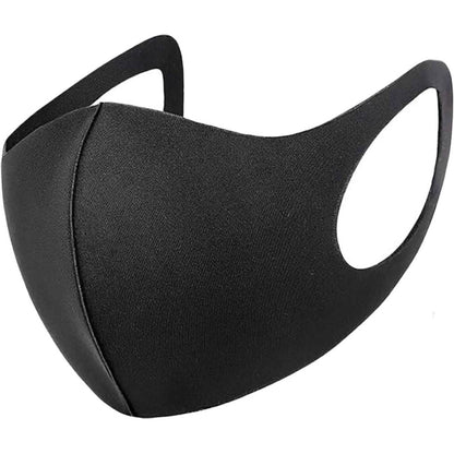 6-Pack: Reusable Washable Non-Medical Black Masks