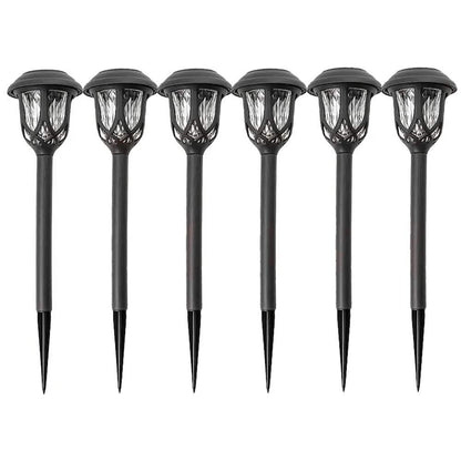 6-Pack: Solar Powered Pathway Lights - Touch-Controlled, Waterproof, Detachable, Energy Efficient, and Wireless Solar Garden Stake Lights