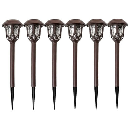 6-Pack: Solar Powered Pathway Lights - Touch-Controlled, Waterproof, Detachable, Energy Efficient, and Wireless Solar Garden Stake Lights
