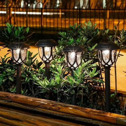 6-Pack: Solar Powered Pathway Lights - Touch-Controlled, Waterproof, Detachable, Energy Efficient, and Wireless Solar Garden Stake Lights