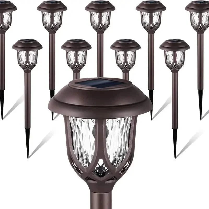 6-Pack: Solar Powered Pathway Lights - Touch-Controlled, Waterproof, Detachable, Energy Efficient, and Wireless Solar Garden Stake Lights