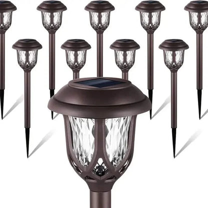 6-Pack: Solar Powered Pathway Lights - Touch-Controlled, Waterproof, Detachable, Energy Efficient, and Wireless Solar Garden Stake Lights
