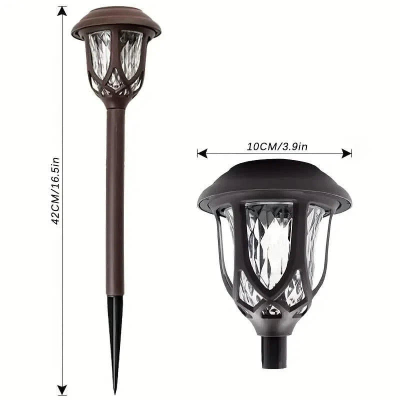 6-Pack: Solar Powered Pathway Lights - Touch-Controlled, Waterproof, Detachable, Energy Efficient, and Wireless Solar Garden Stake Lights