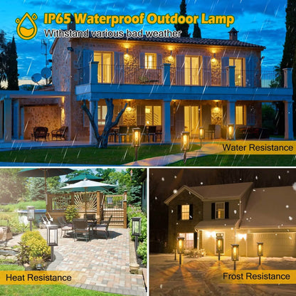 6-Pack: Solar Powered Stake Light IP65 Waterproof Auto On Off
