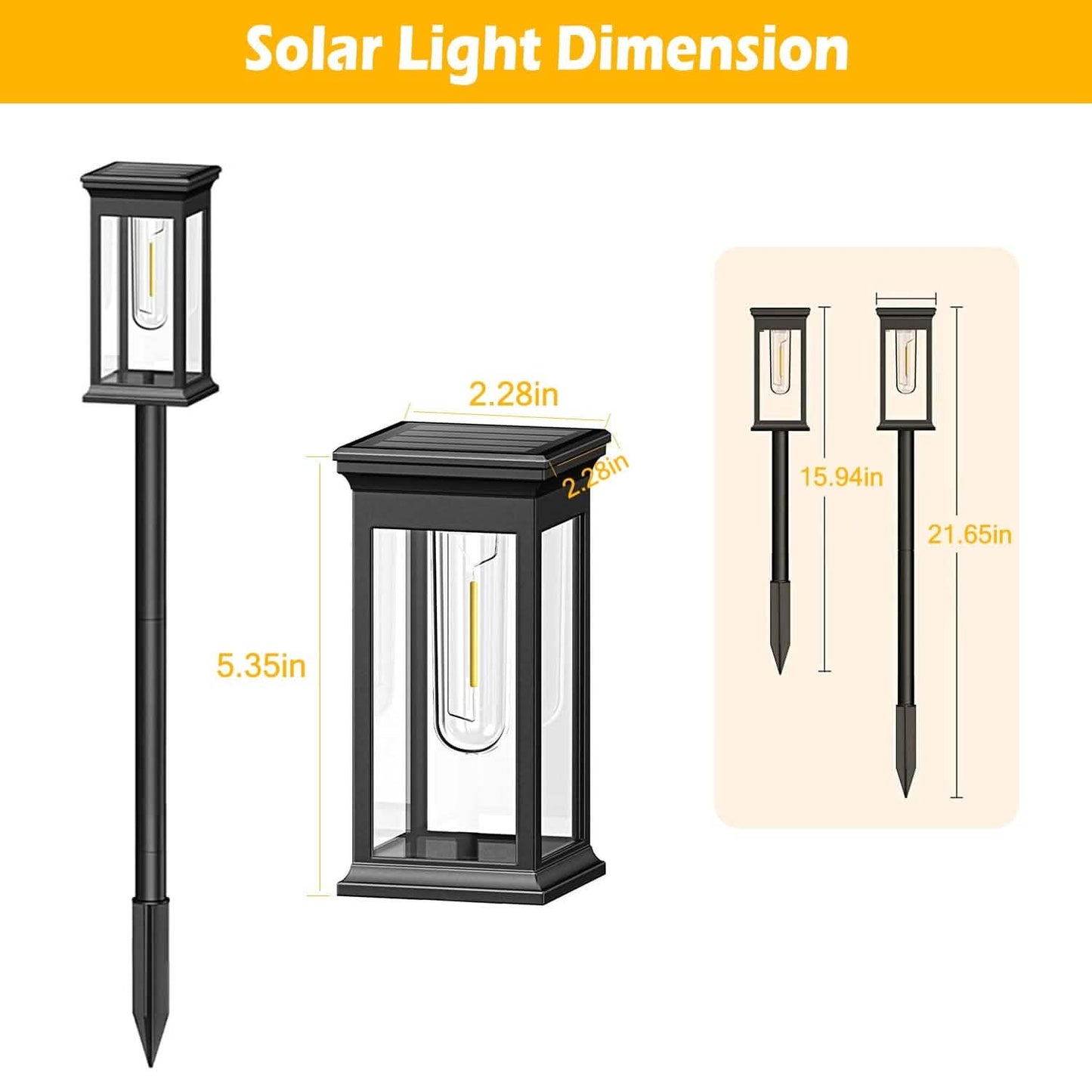 6-Pack: Solar Powered Stake Light IP65 Waterproof Auto On Off