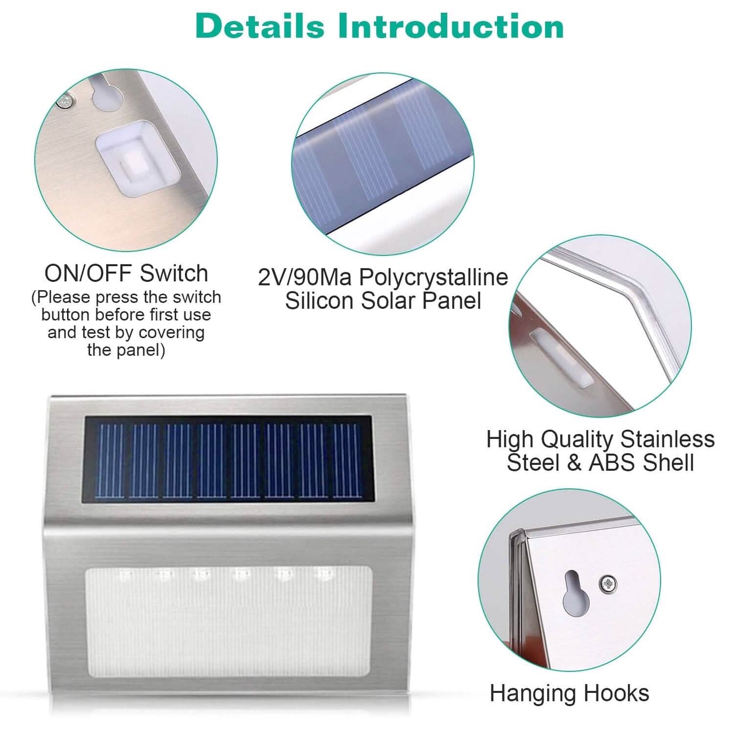 6-Pack: Solar Step Lights