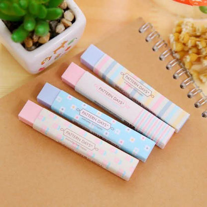 6-Pack: Stationery Supplies Kawaii Candy Color Eraser