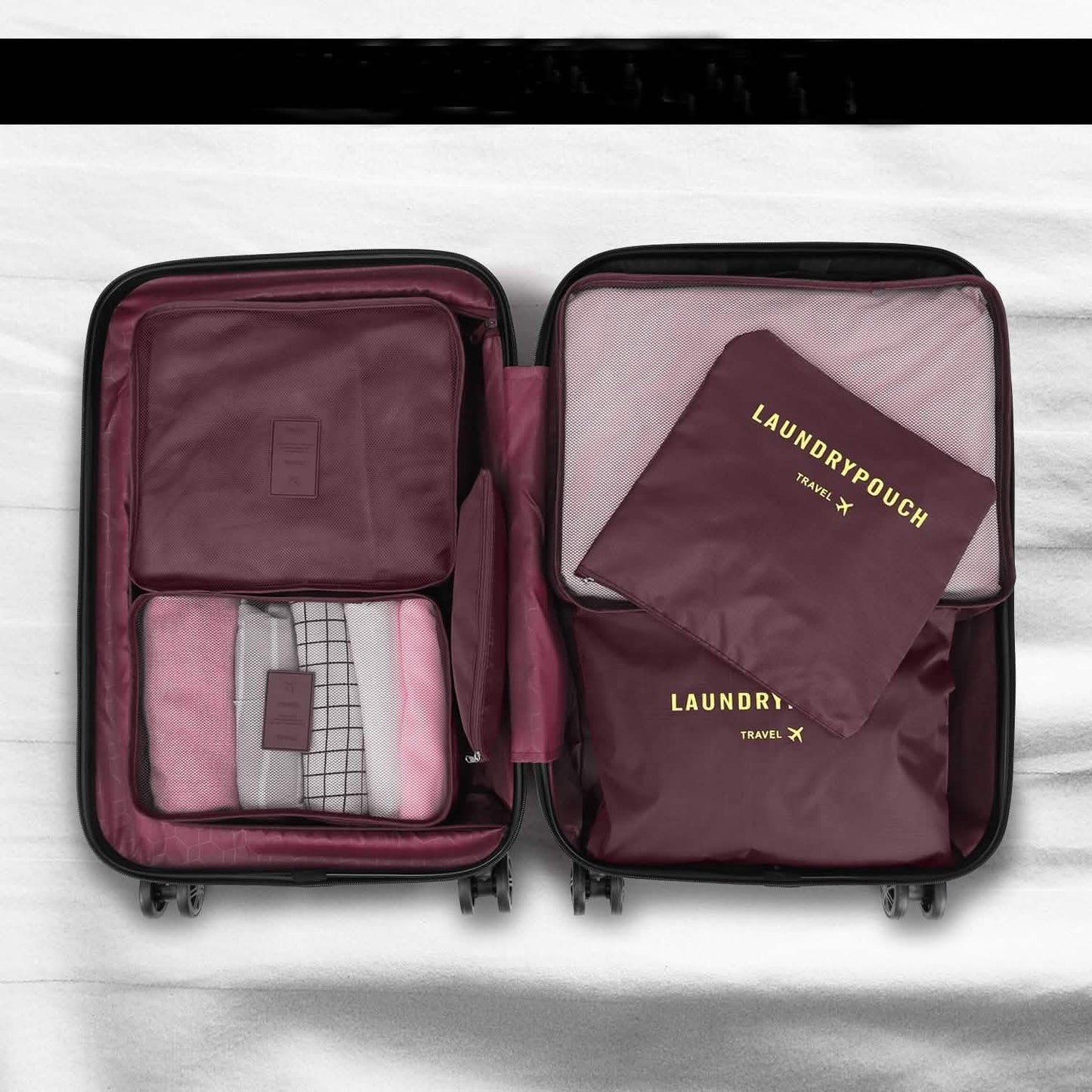6-Pack: Travel Storage Bag Set Packing Cube Organizer