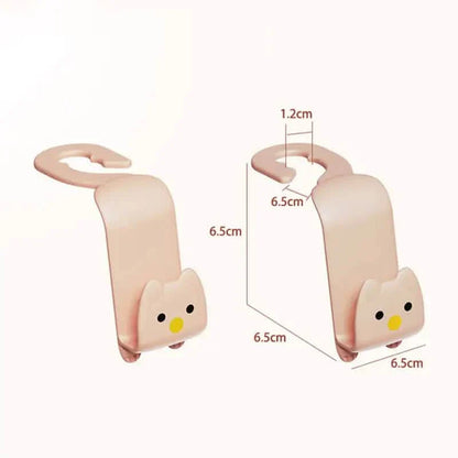 6-Pack: Universal Car Seat Hanger Hooks Cute Cartoon Double-hook
