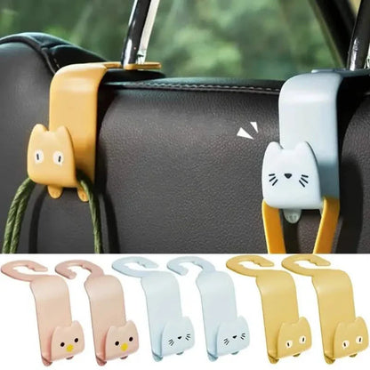 6-Pack: Universal Car Seat Hanger Hooks Cute Cartoon Double-hook