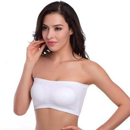 6-Pack: Women's Seamless Bandeau Tube Padded Bralettes