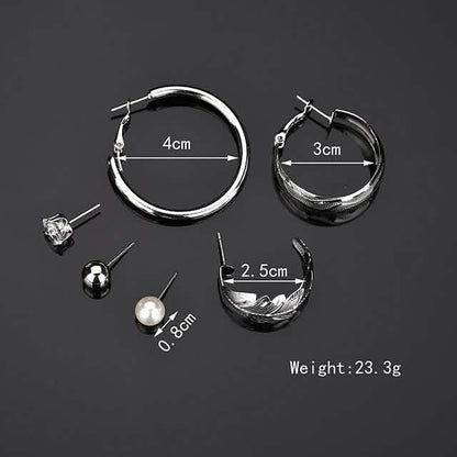 6-Pair: Women's Simple Fashion Modern Trendy Earrings