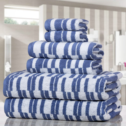 6-Piece: CP Stratus Stripe Quick Dry Towel Set