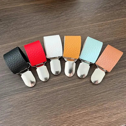 6-Piece: Hat Clip for Summer Travel on Bag Luggage PU Leather Hat