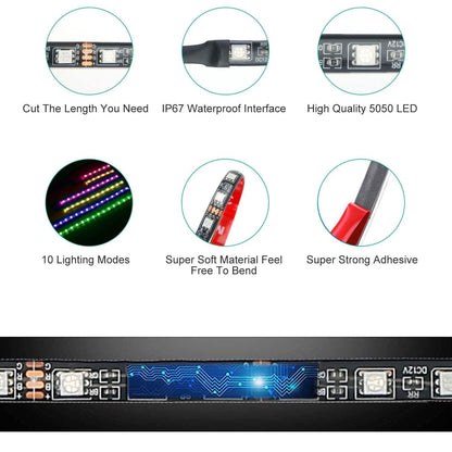 6-Piece: Motorcycle LED Light Strips