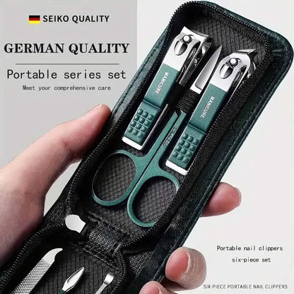 6-Piece: Nail Clipper Set with Zipper Travel Case