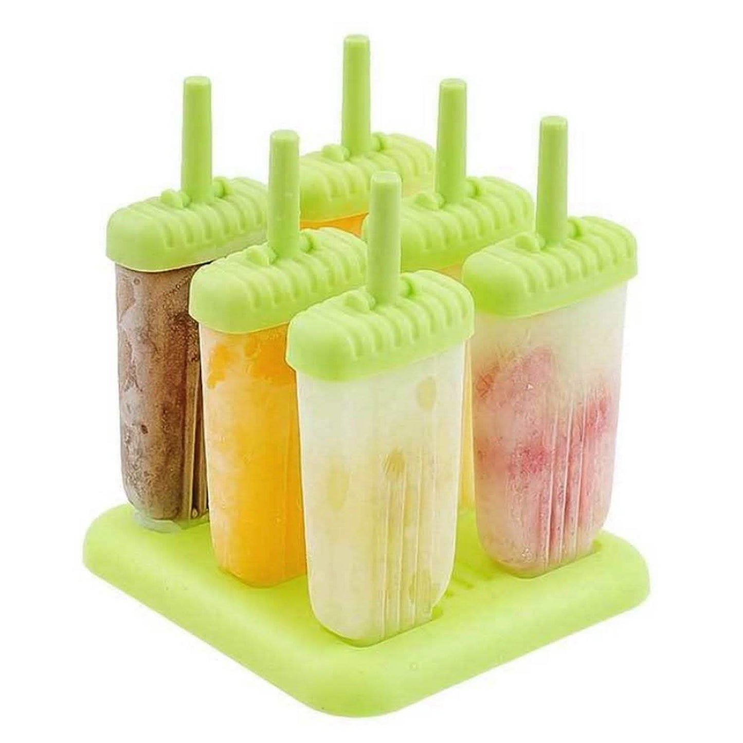 6-Piece: Popsicle Molds Reusable Ice Cream DIY Ice Pop Maker