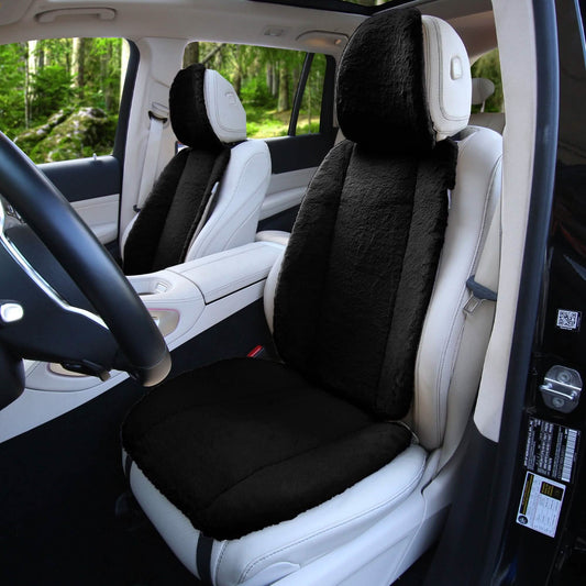 6-Piece Set: Doe16 Faux Rabbit Fur Car Seat Cushions