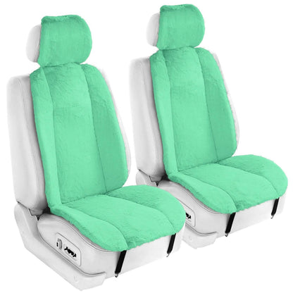 6-Piece Set: Doe16 Faux Rabbit Fur Car Seat Cushions