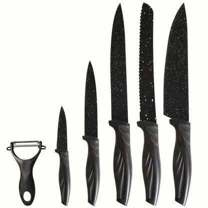 6-Piece Set: High Carbon Stainless Steel Sharp Kitchen Knives