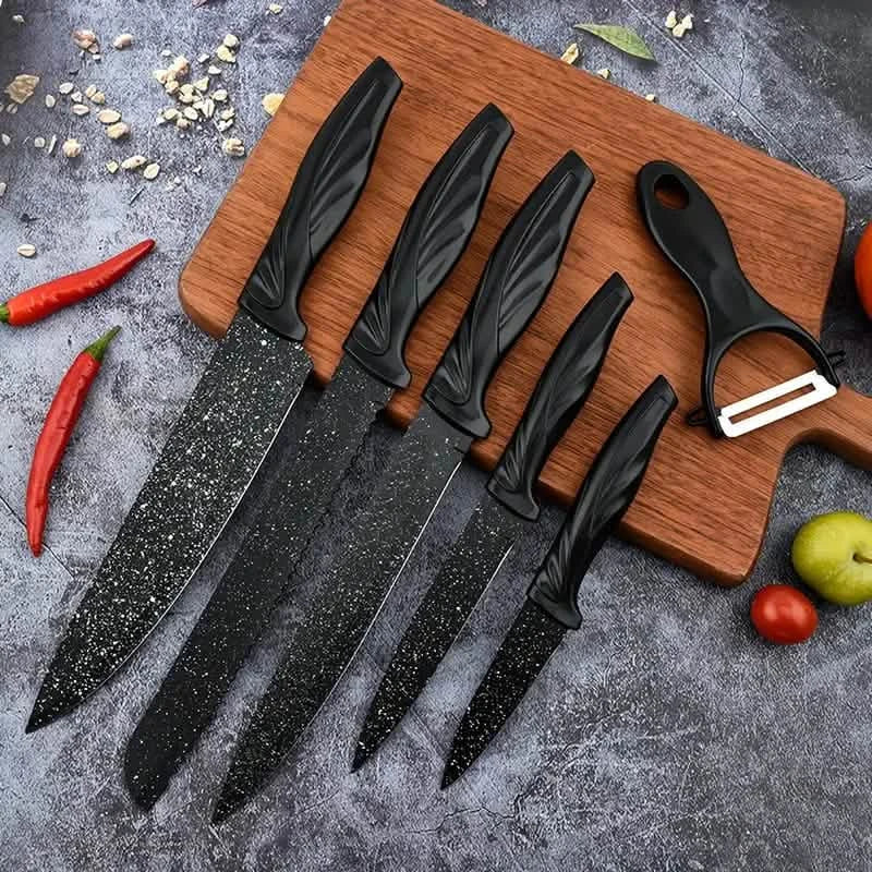 6-Piece Set: High Carbon Stainless Steel Sharp Kitchen Knives