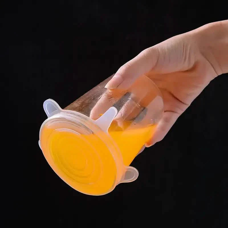 6-Piece Set: Silicone Stretch Lids, Reusable Durable Food Storage Lids