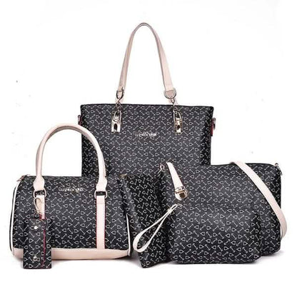 6-Piece Set: Women's Shoulder Bags Luxury Totes