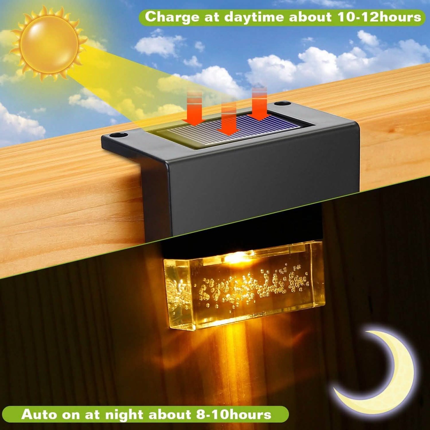 6-Piece: Solar Powered Acrylic Bubbles Decorative Deck Lights