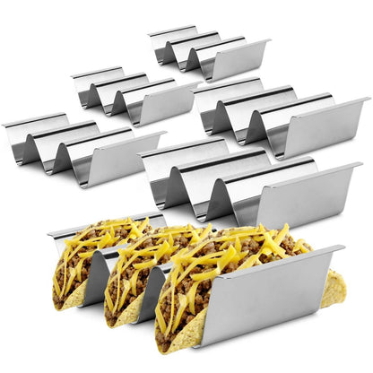 6-Piece: Stainless Steel Taco Holders