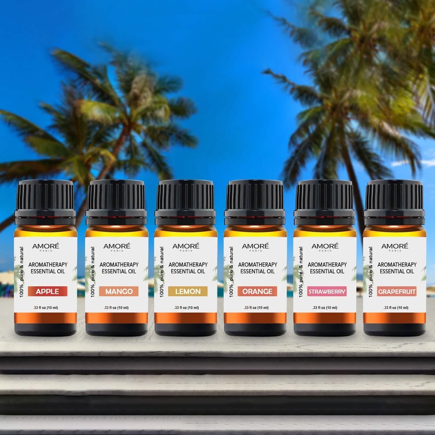 6-Piece: Tropical Collection Therapeutic-Grade Aromatherapy Essential Oil Set