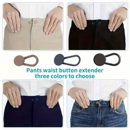 6-Pieces: Durable Waistband Expanders for Jeans