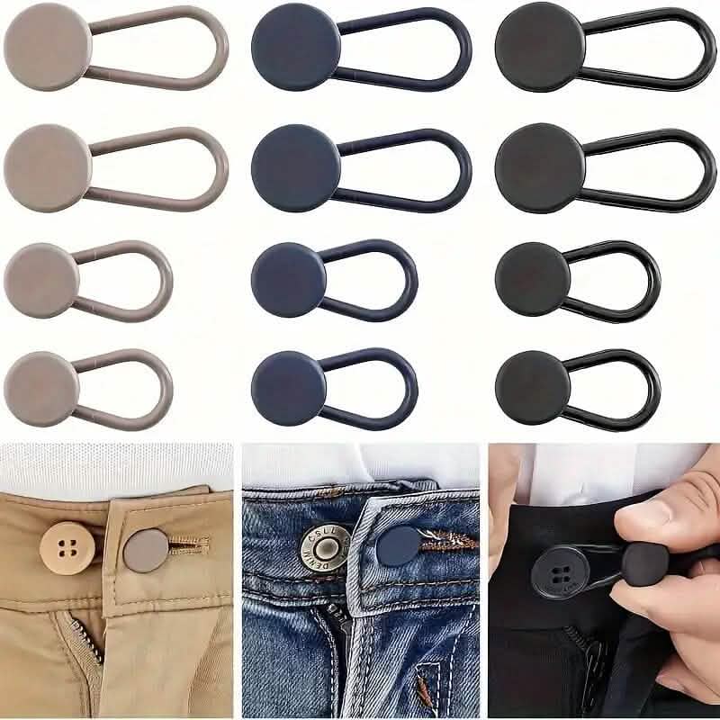 6-Pieces: Durable Waistband Expanders for Jeans