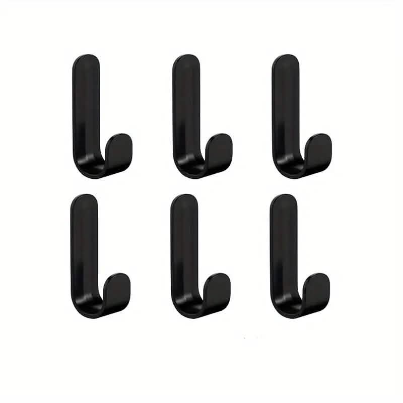 6-Pieces: Easy Install J-Shaped Hooks