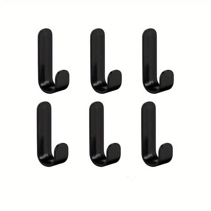 6-Pieces: Easy Install J-Shaped Hooks