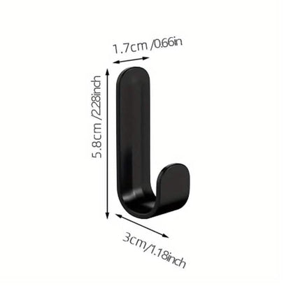 6-Pieces: Easy Install J-Shaped Hooks