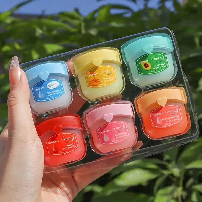 6-Pieces: Luxurious Glossy Lip Balm Set - Long-Lasting Hydration for Dry Lips