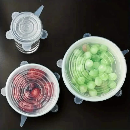 6-Pieces: Reusable Durable Food Storage Bowl Lids