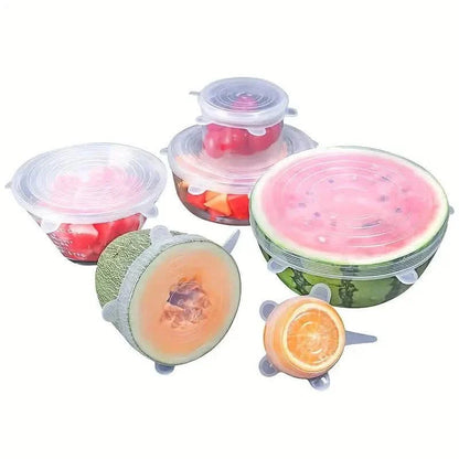 6-Pieces: Reusable Durable Food Storage Bowl Lids