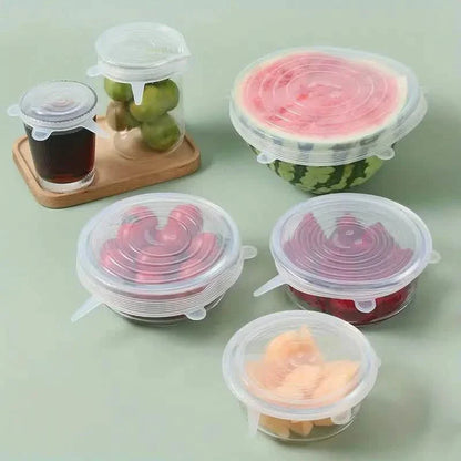 6-Pieces: Reusable Durable Food Storage Bowl Lids