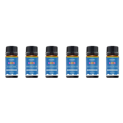 6-Pieces Set: Natural Aromatherapy Kids Safe Essential Oils Starter Set