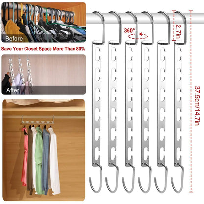 6-Pieces: Space Saving Clothes Hanger
