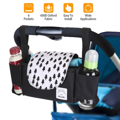 6-Pockets Baby Trolley Bag with Cup Holder