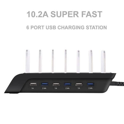 6 Port USB Charging Station