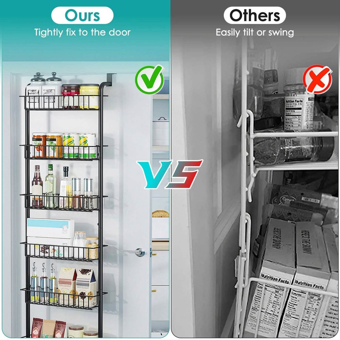 6-Tier Over Door Pantry Organizer